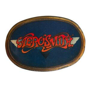 Vintage Aerosmith Belt Buckle Pacifica 1977 Classic Rock Music Band 70s Fashion